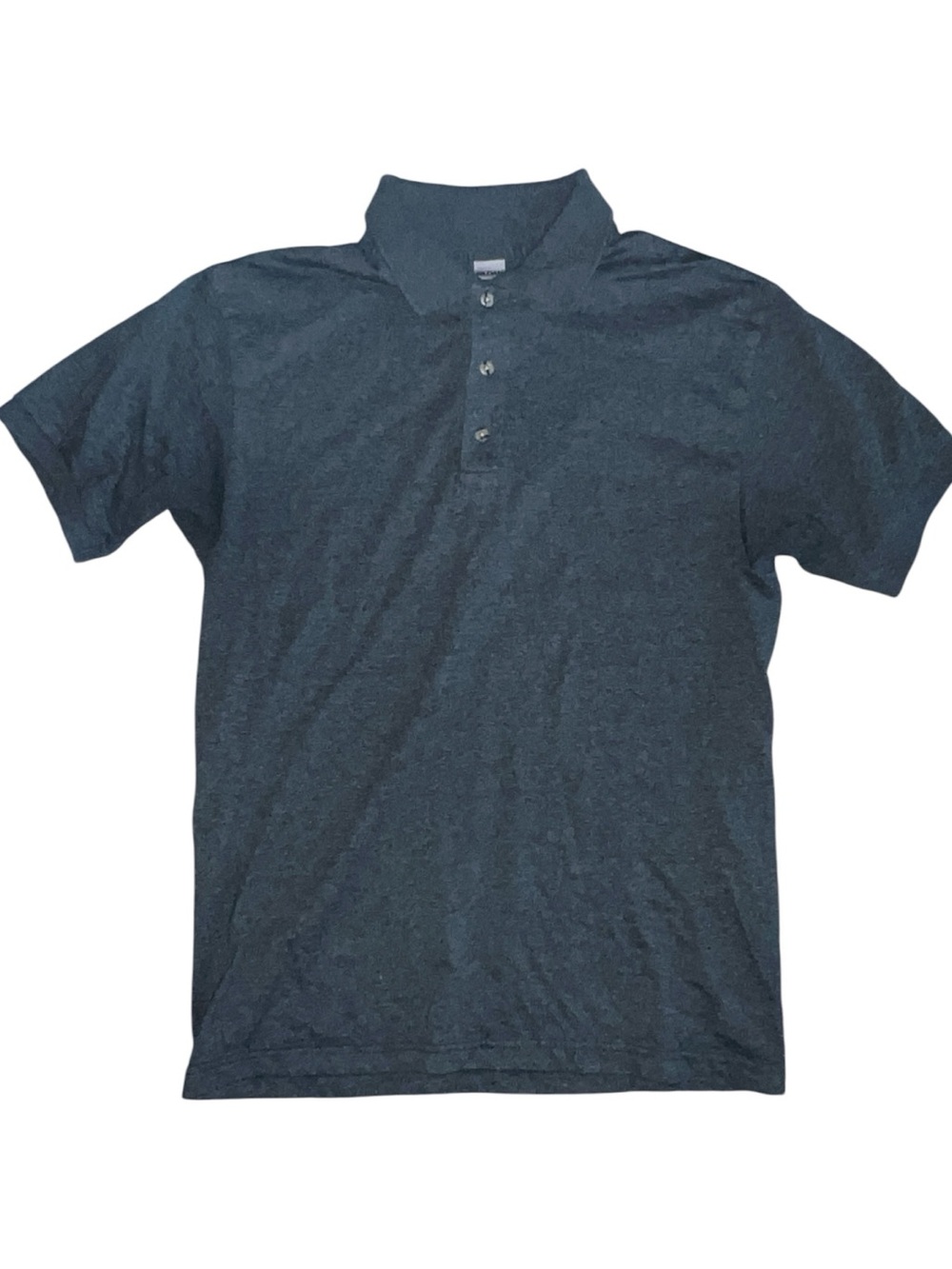Gildan Men's Heather Gray Polo Shirt - Short Sleeve Size Medium
